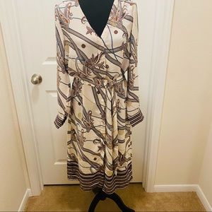 Boho Paisley Long Sleeve Dress